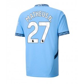 Manchester City Matheus Nunes #27 Domácí Dres 2024-25 Krátký Rukáv